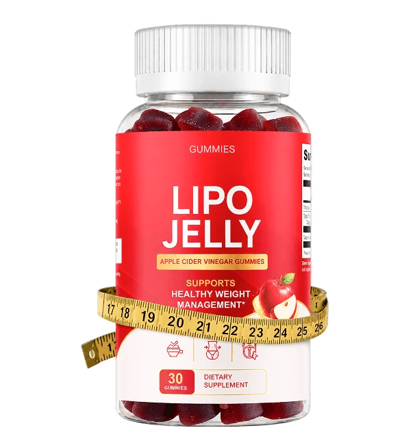 Lipo Jelly Apple Cider Vinegar Gummies – 30 Gummies Per Bottle, 100% Natural, Made in USA
